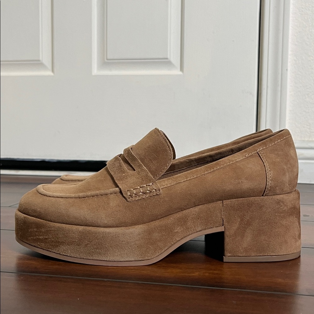 Dolce Vita Women's Yanni Tailored Block-Heel Chunky Platform Loafers size 10 New - Picture 3 of 9